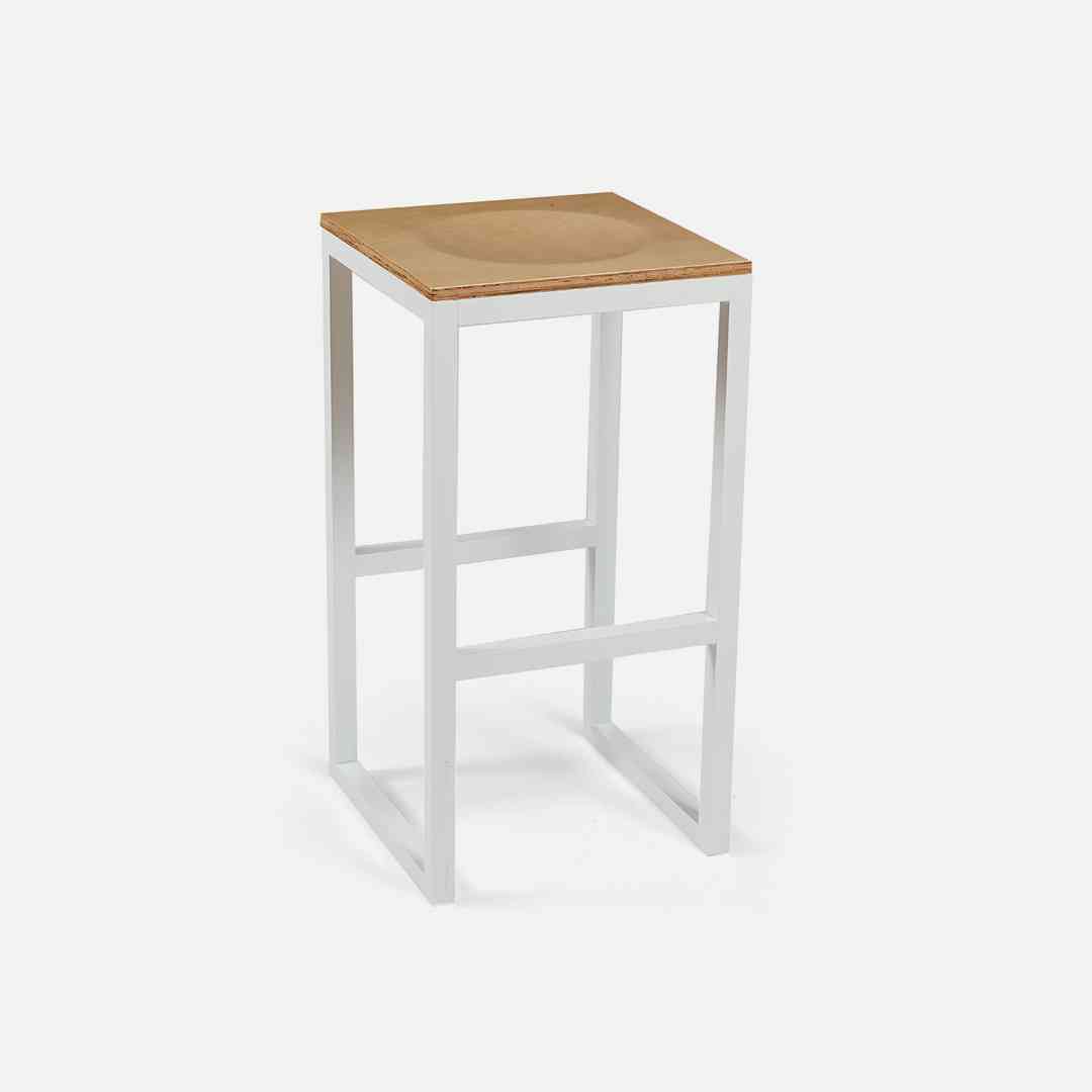 75 CUBE SK W ALUMINIUM STOOL